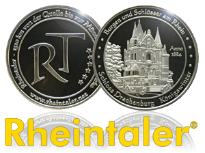 Logo mit dem Talermotiv von Schlo&szlig; Drachenburg
